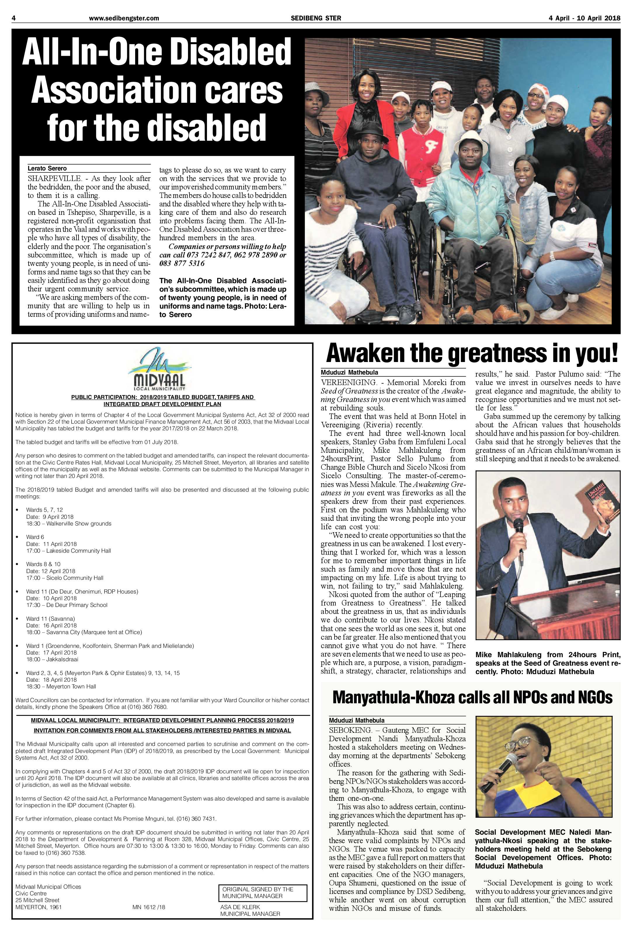Sedibeng Ster 4 – 10 April 2018 page 4