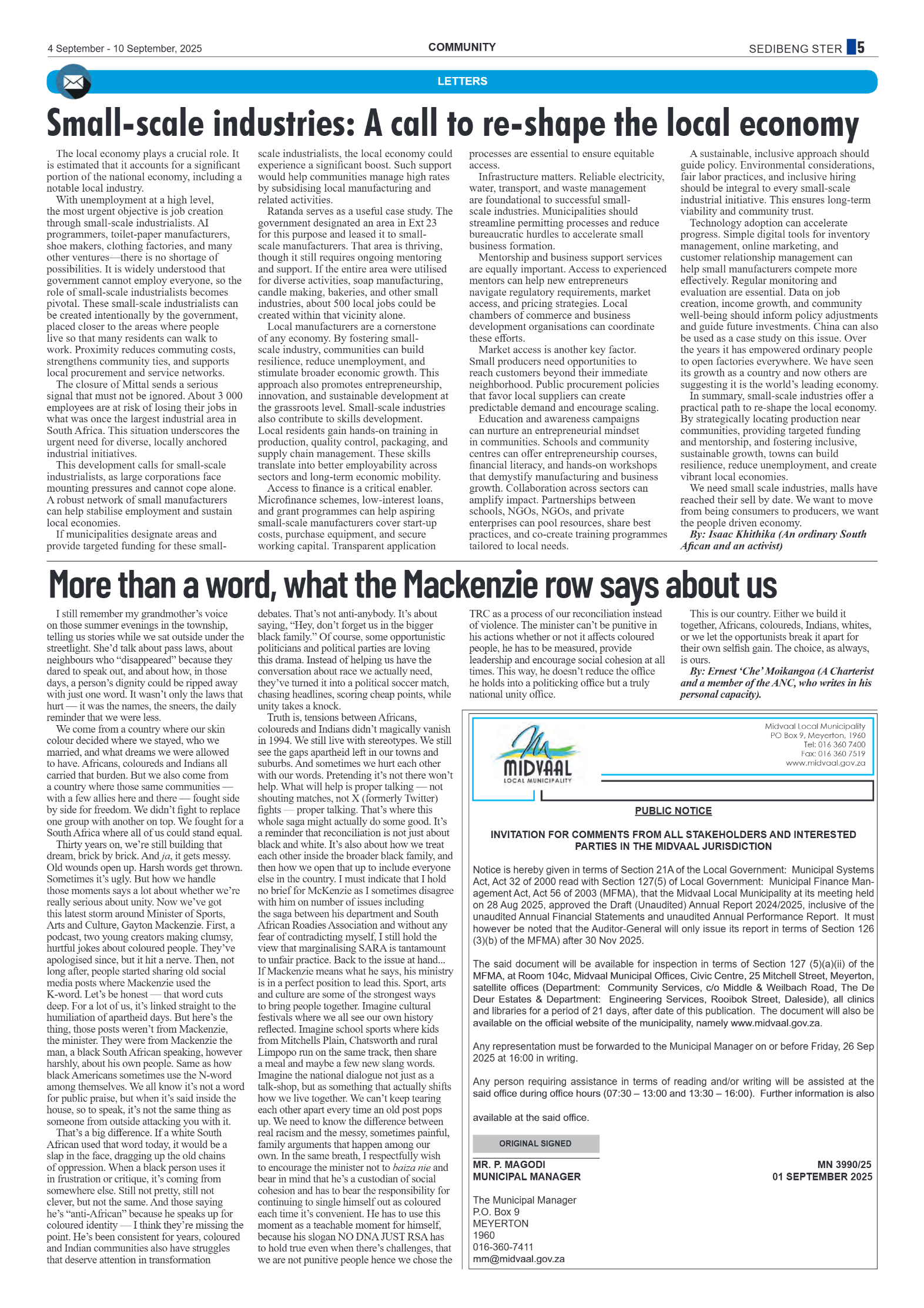 Sedibeng Ster 4 September – 10 September, 2025 page 5