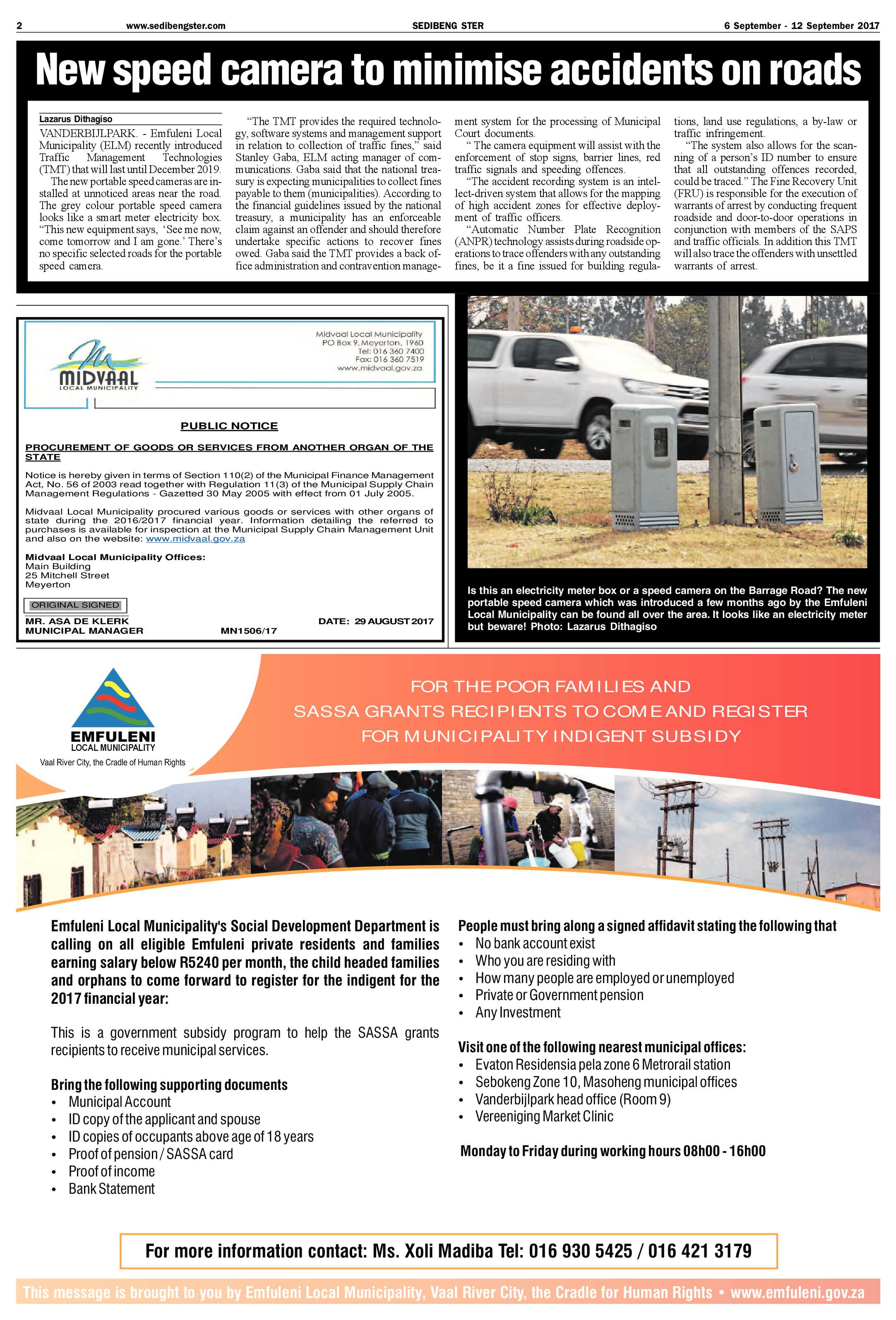 Sedibeng Ster 5 – 12 September 2017 page 2
