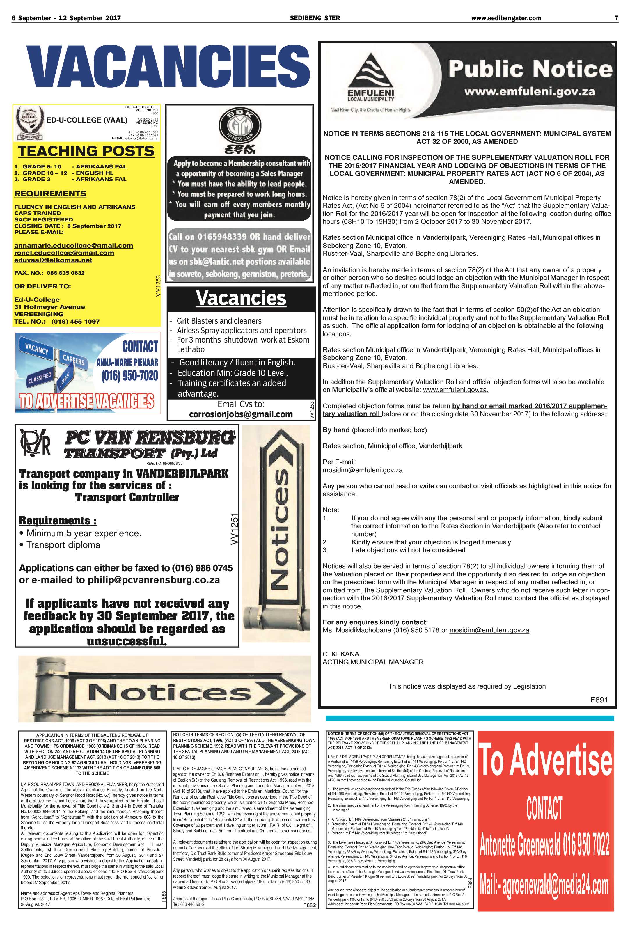 Sedibeng Ster 5 – 12 September 2017 page 7