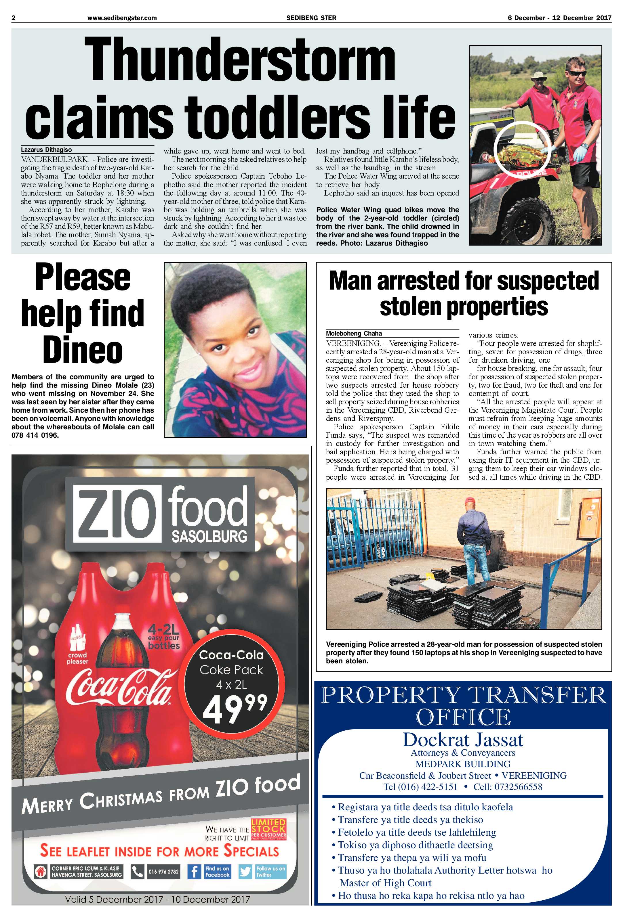 Sedibeng Ster 6 – 12 December 2017 page 2