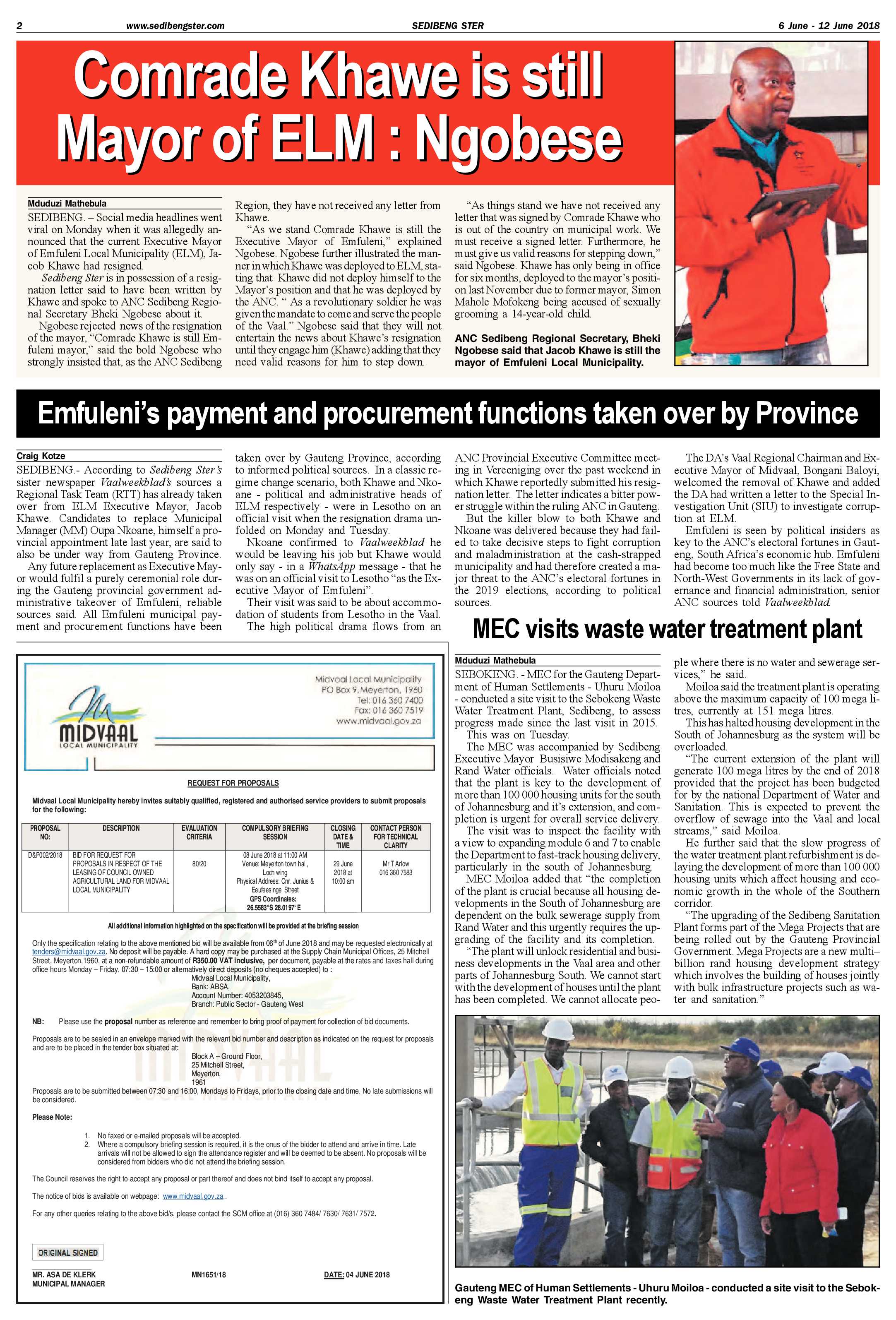 Sedibeng Ster 6 – 12 June 2018 page 2
