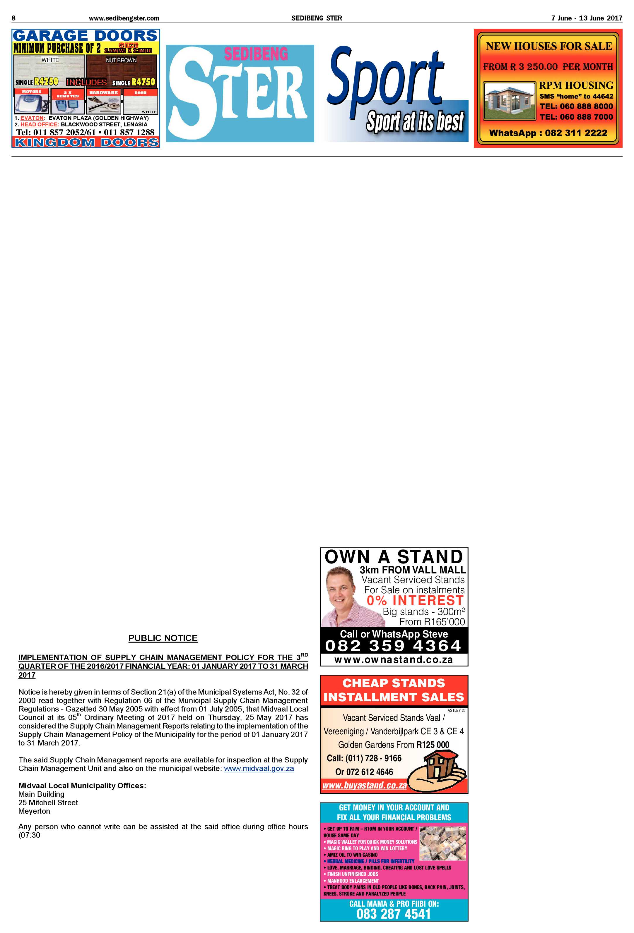 Sedibeng Ster 7 – 13 June 2017 page 8