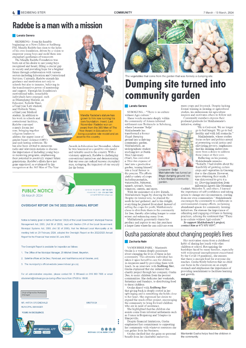 Sedibeng Ster 7 March – 13 March, 2024 page 4