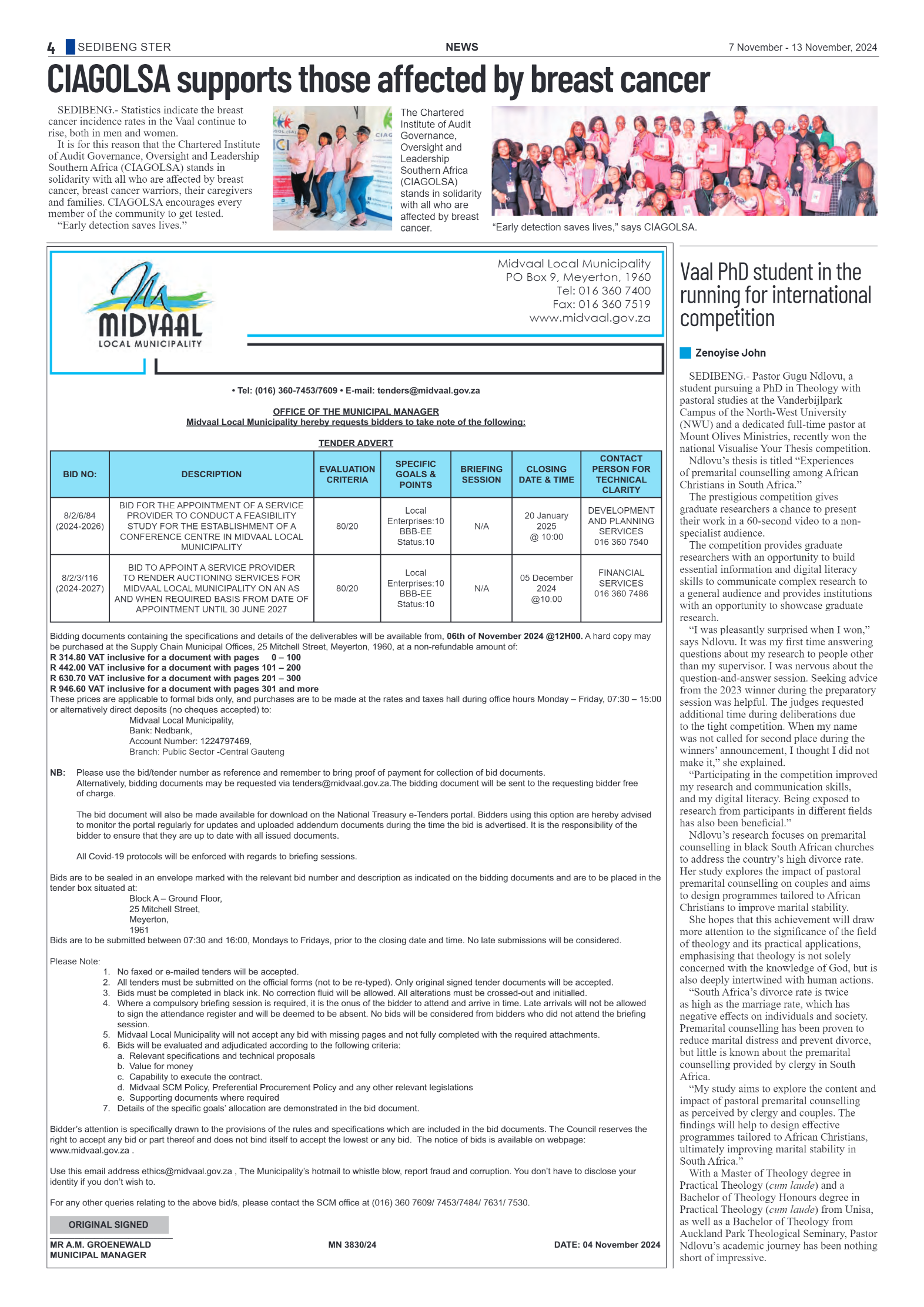 Sedibeng Ster 7 November – 13 November, 2024 page 4