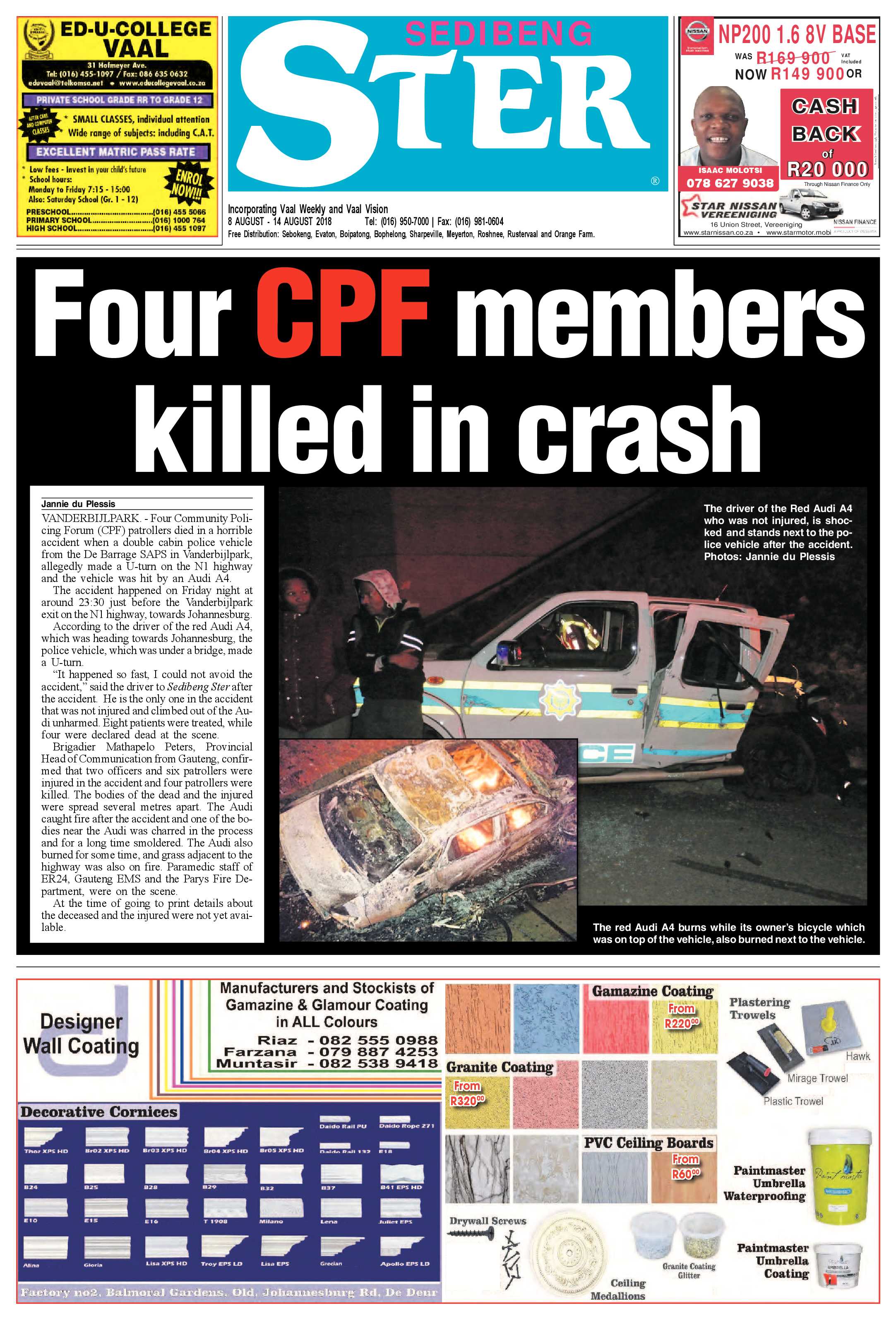 Sedibeng Ster 8 – 14 August 2018 page 1