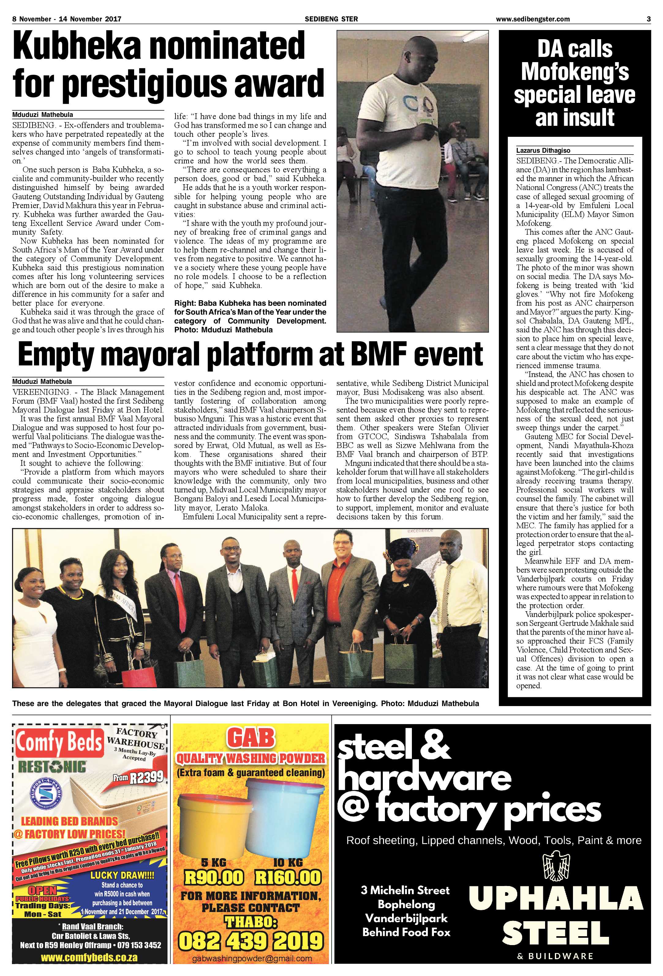Sedibeng Ster 8 – 14 November 2017 page 3