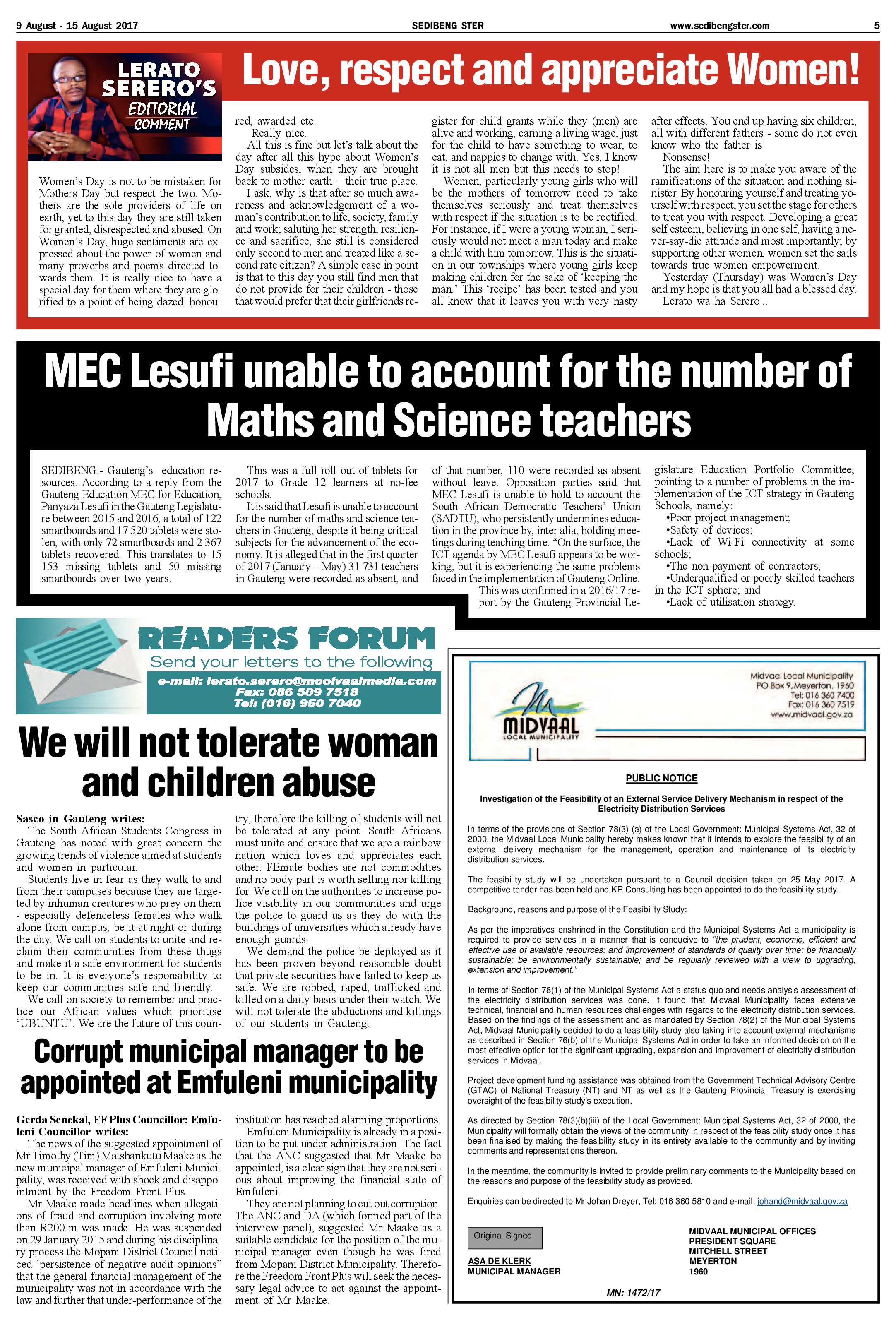 Sedibeng Ster 9 – 15 August 2017 page 5
