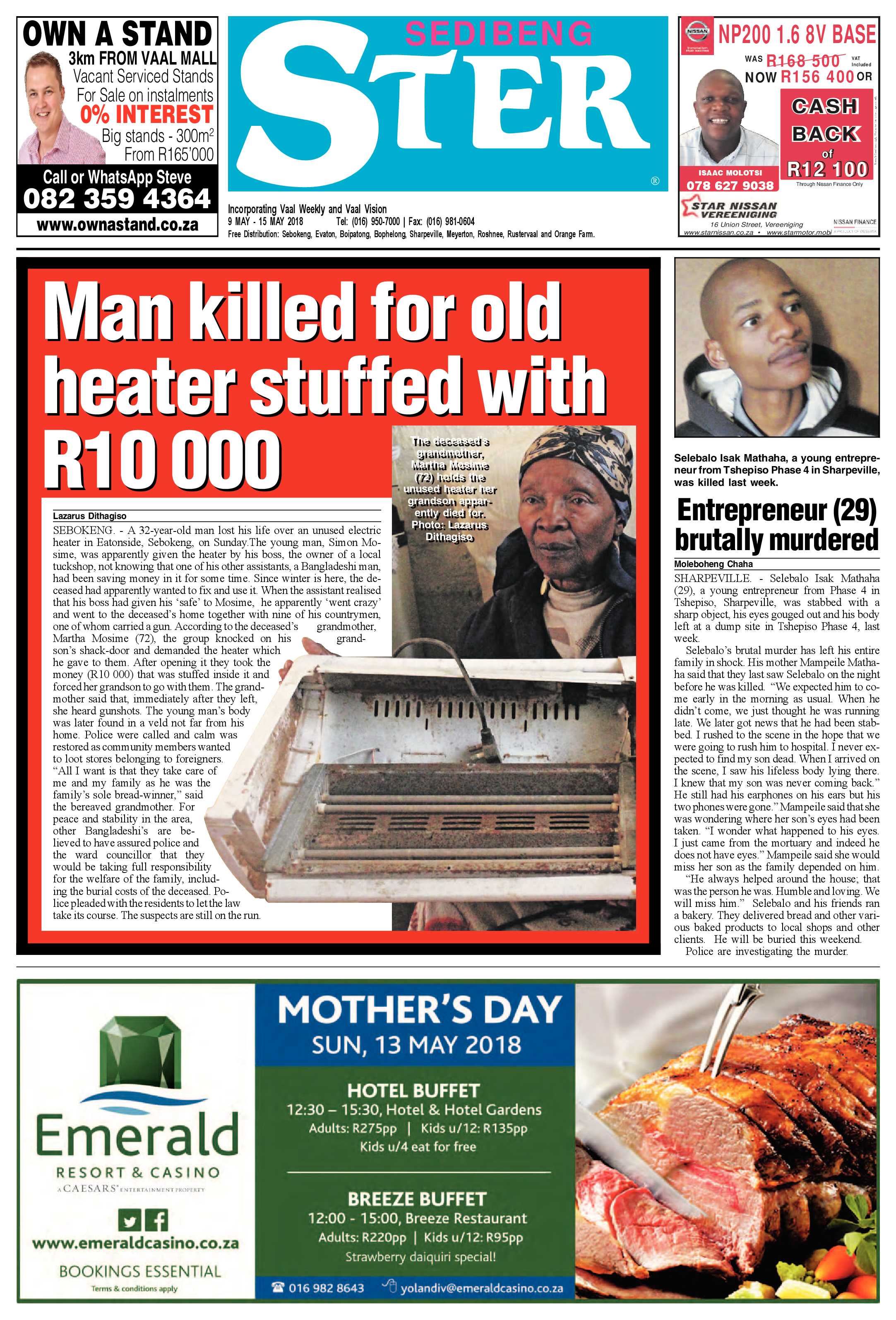 Sedibeng Ster 9 – 15 May 2018 page 1