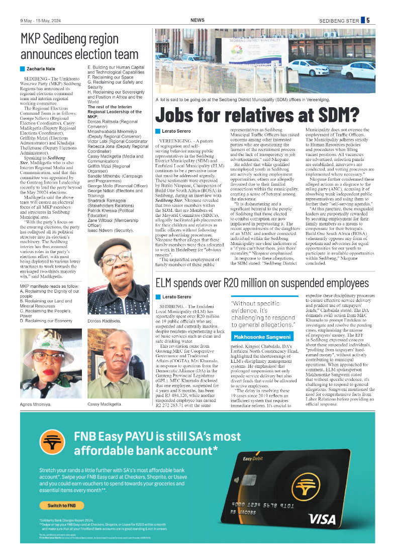 Sedibeng Ster 9 May – 15 May, 2024 page 5