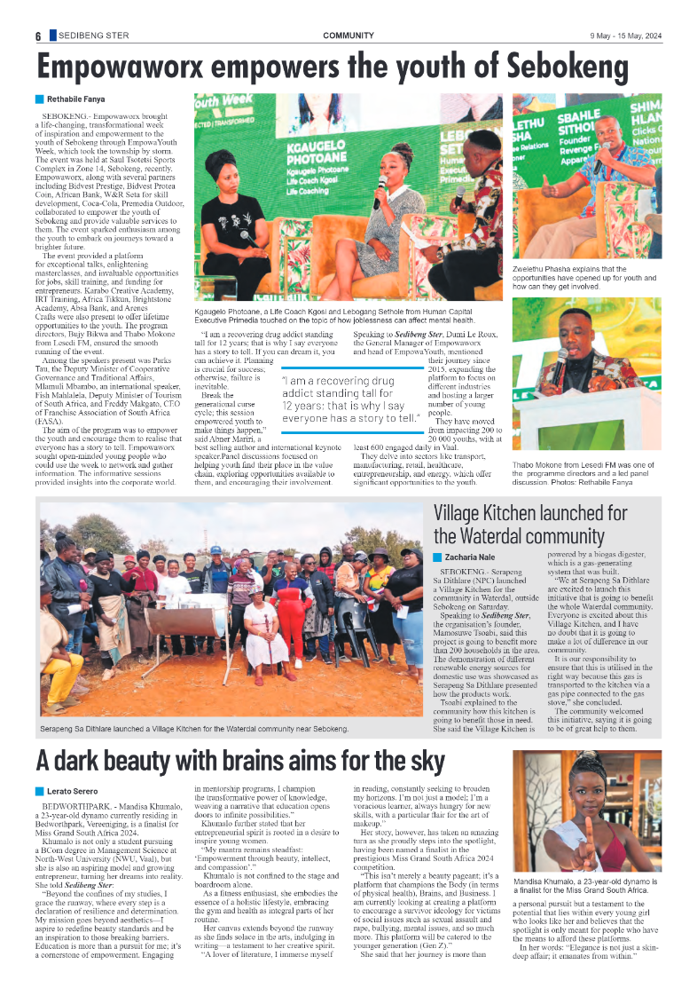 Sedibeng Ster 9 May – 15 May, 2024 page 6
