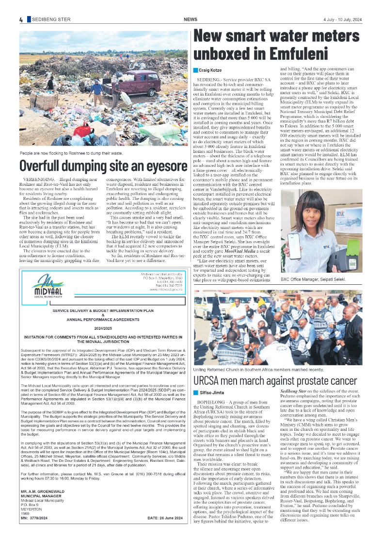 Sedibeng Ster NEWS 4 July – 10 July, 2024 page 4