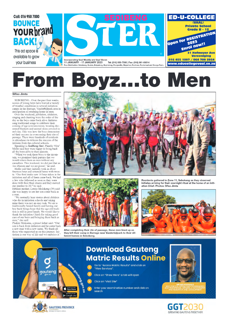 Sedibeng ster 11 January – 17 January 2023 page 1