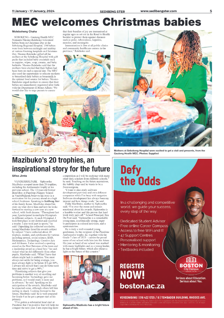 Sedibeng ster 11 January – 17 January, 2024 page 5