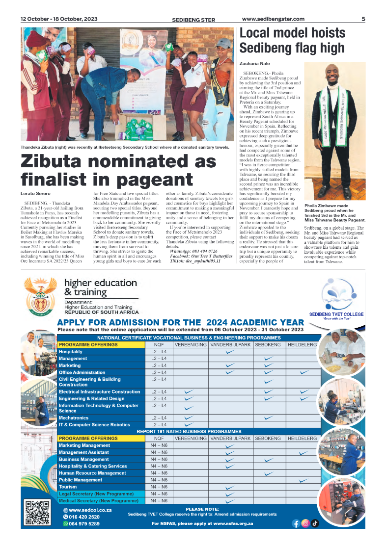 Sedibeng ster 12 October – 18 October, 2023 page 5