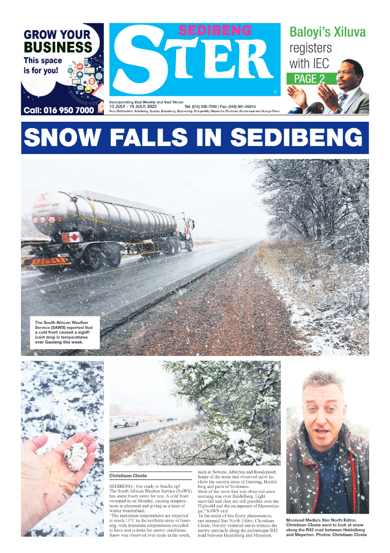 Sedibeng ster 13 July – 19 July, 2023 page 1