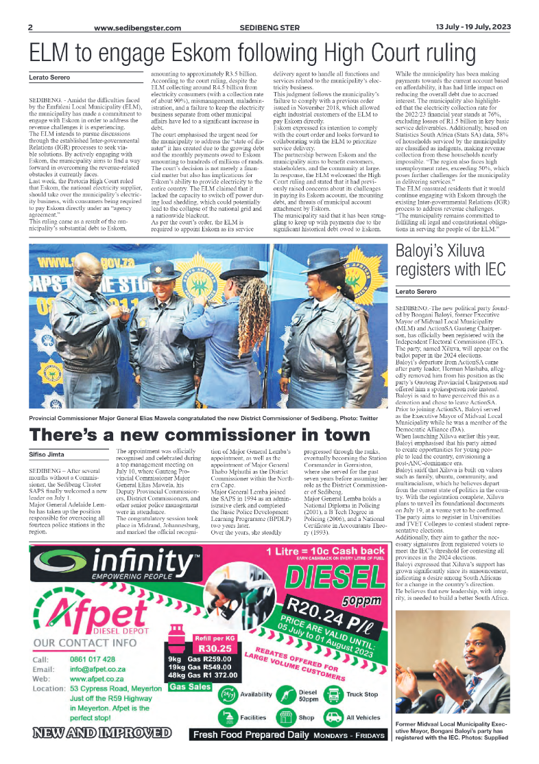 Sedibeng ster 13 July – 19 July, 2023 page 2