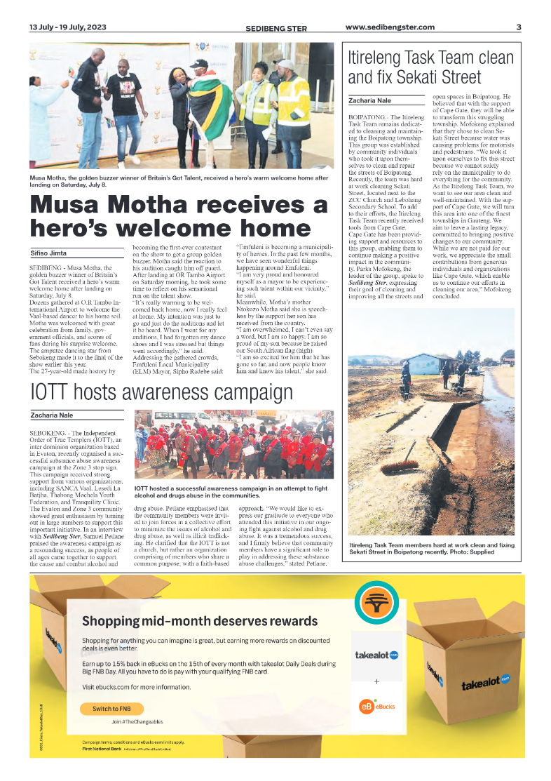 Sedibeng ster 13 July – 19 July, 2023 page 3