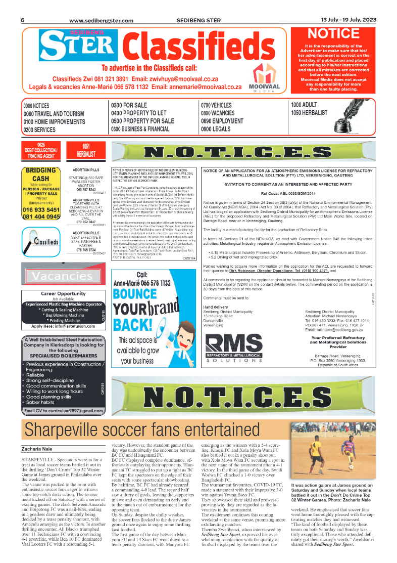 Sedibeng ster 13 July – 19 July, 2023 page 6