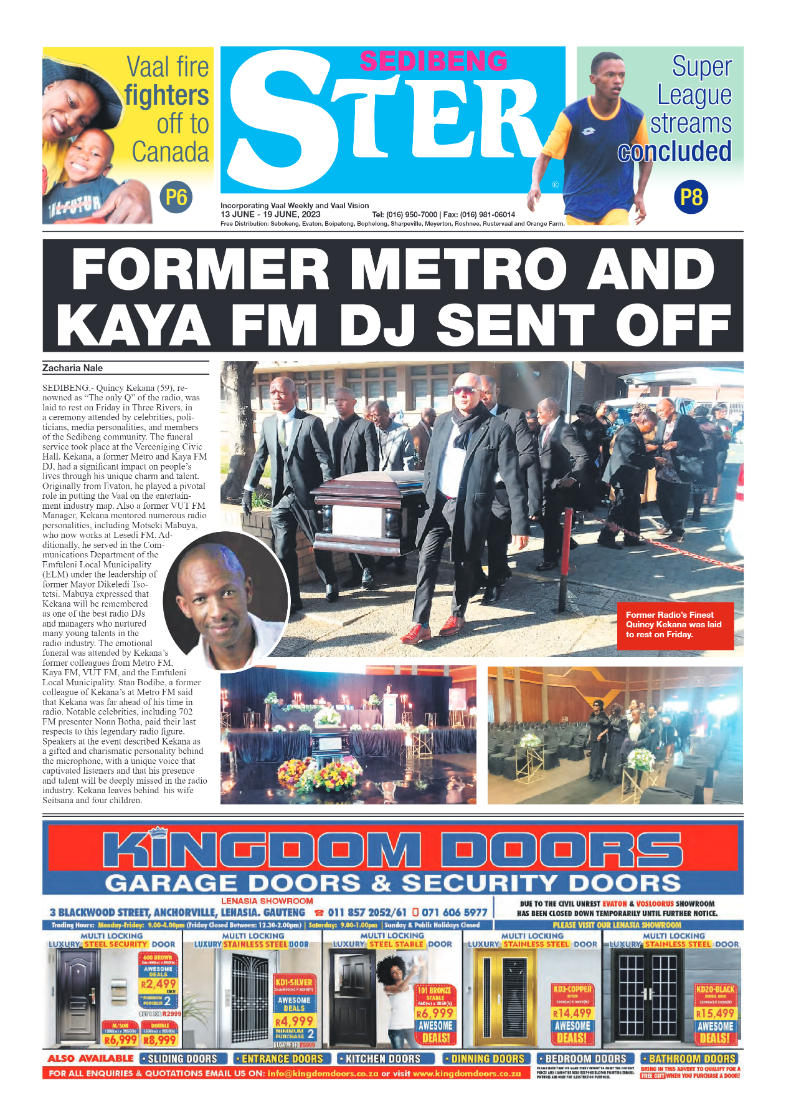 Sedibeng ster 13 June – 19 June, 2023 page 1