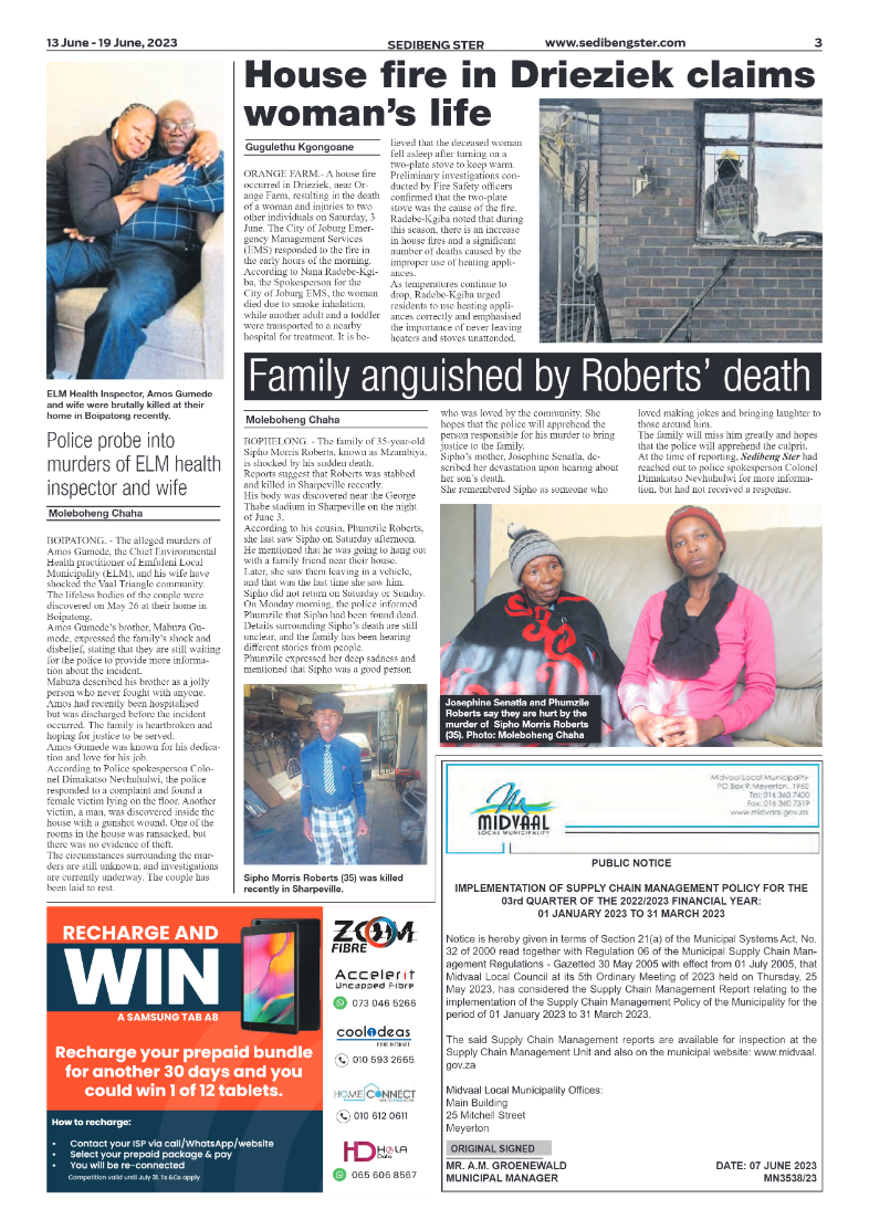 Sedibeng ster 13 June – 19 June, 2023 page 3
