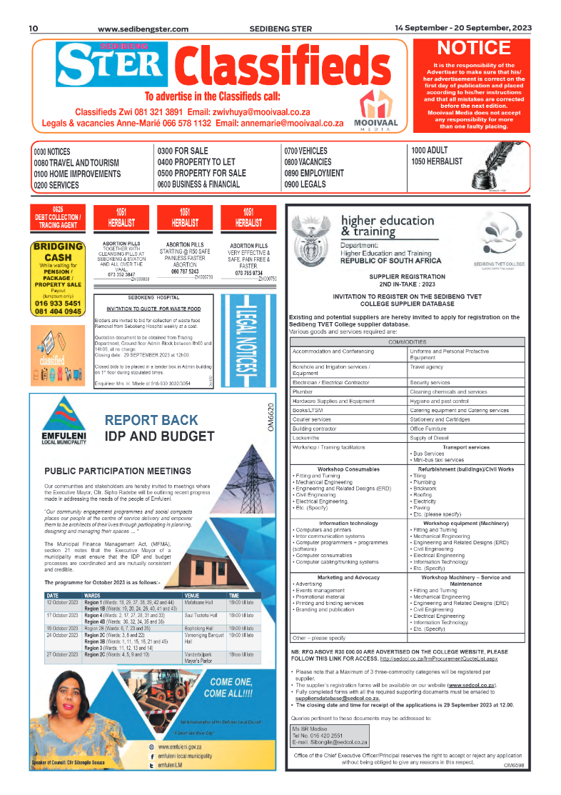 Sedibeng ster 14 September – 20 September, 2023 page 10