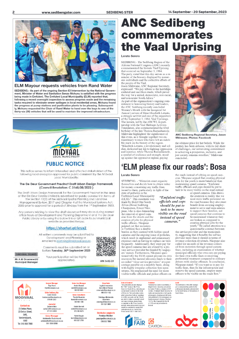 Sedibeng ster 14 September – 20 September, 2023 page 2