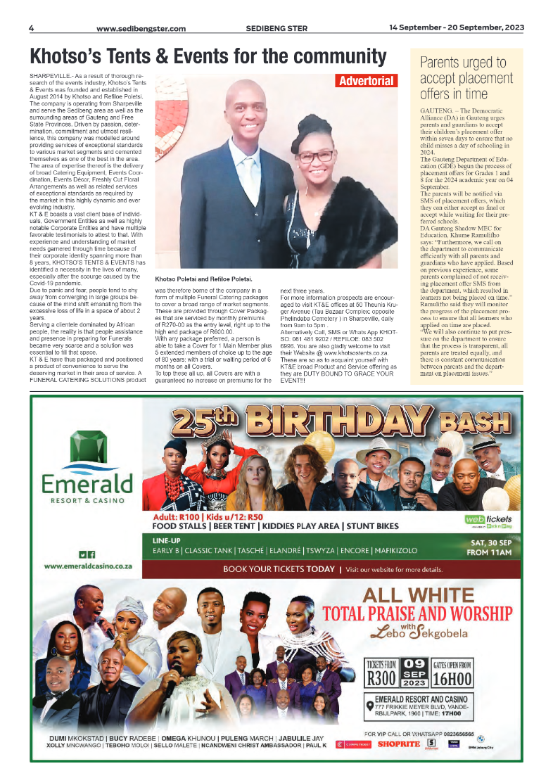Sedibeng ster 14 September – 20 September, 2023 page 4