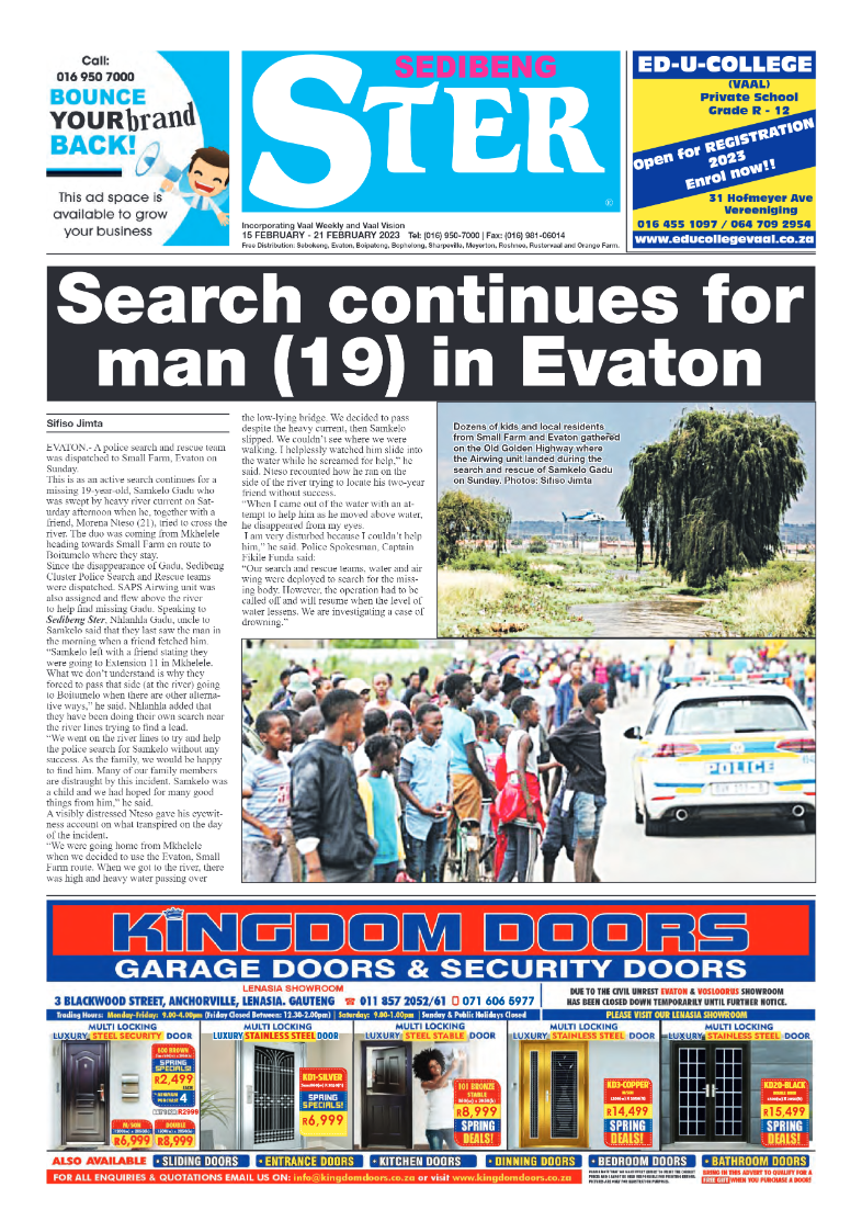 Sedibeng ster 15 February – 21 February 2023 page 1