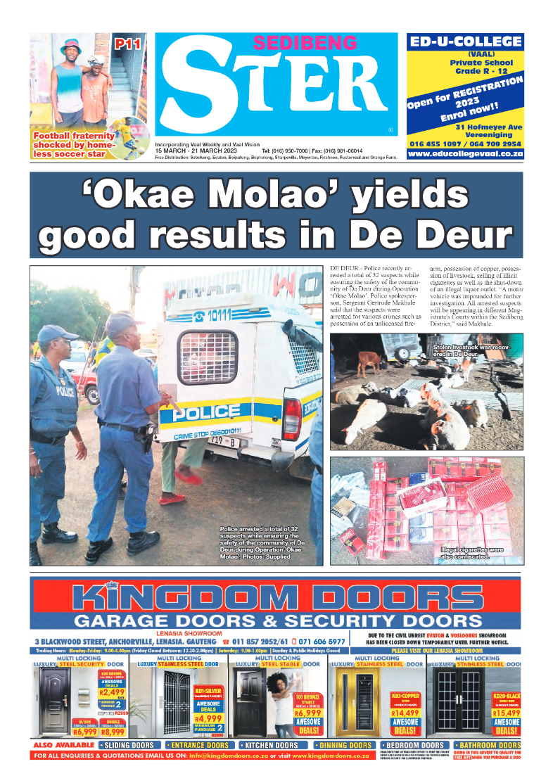 Sedibeng ster 15 March – 21 March 2023 page 1