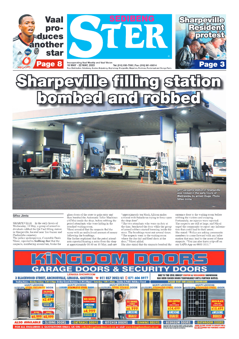 Sedibeng ster 16 May – 22 May, 2023 page 1