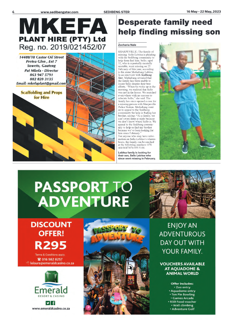 Sedibeng ster 16 May – 22 May, 2023 page 4