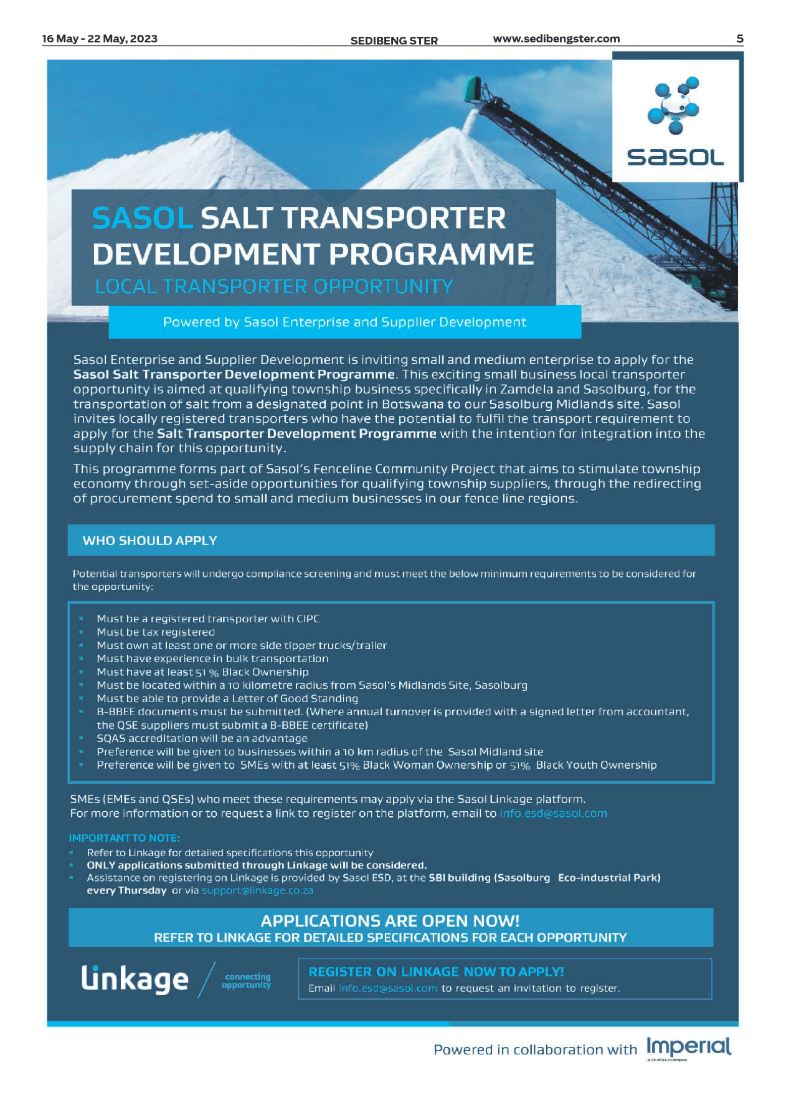 Sedibeng ster 16 May – 22 May, 2023 page 5