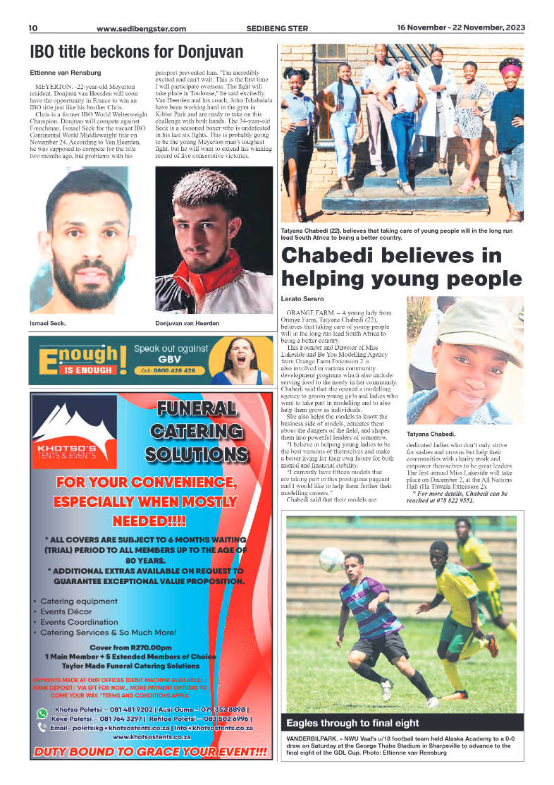 Sedibeng ster 16 November – 22 November, 2023 page 10