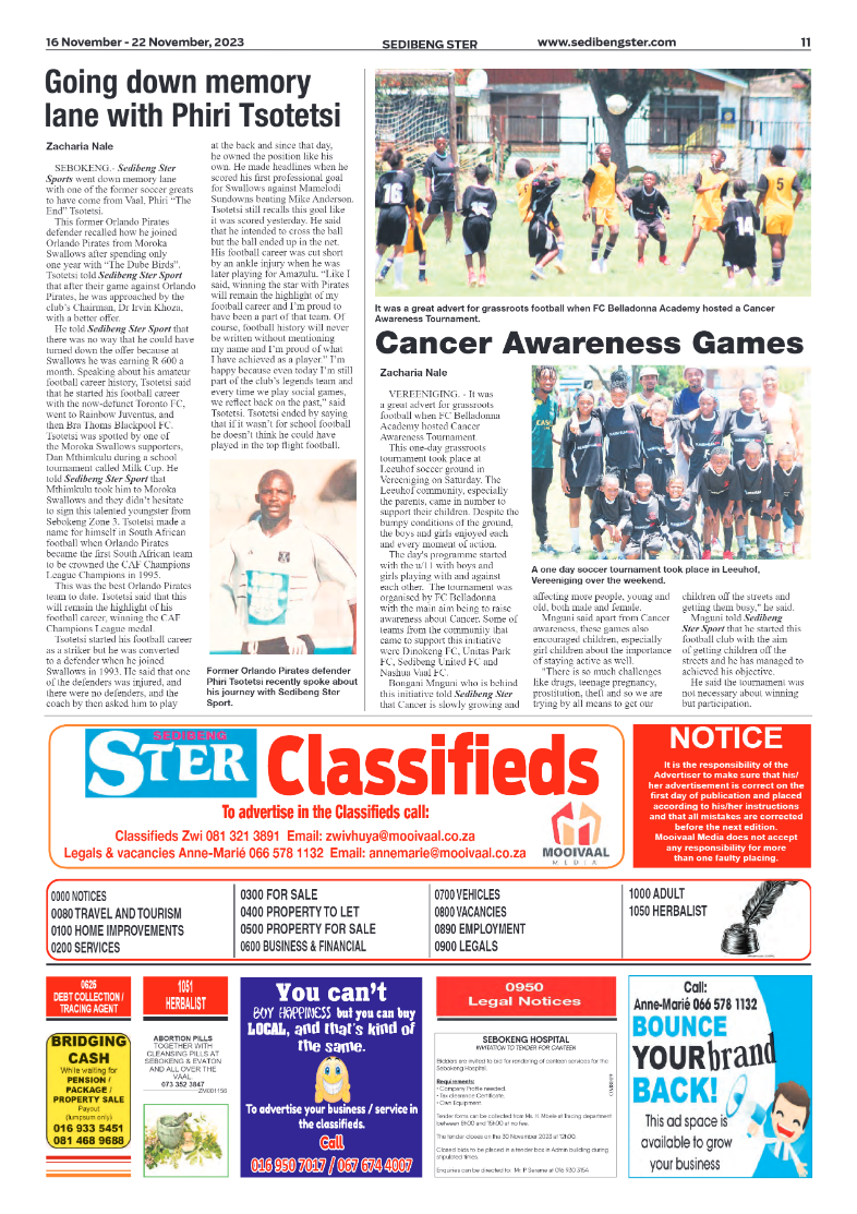 Sedibeng ster 16 November – 22 November, 2023 page 11