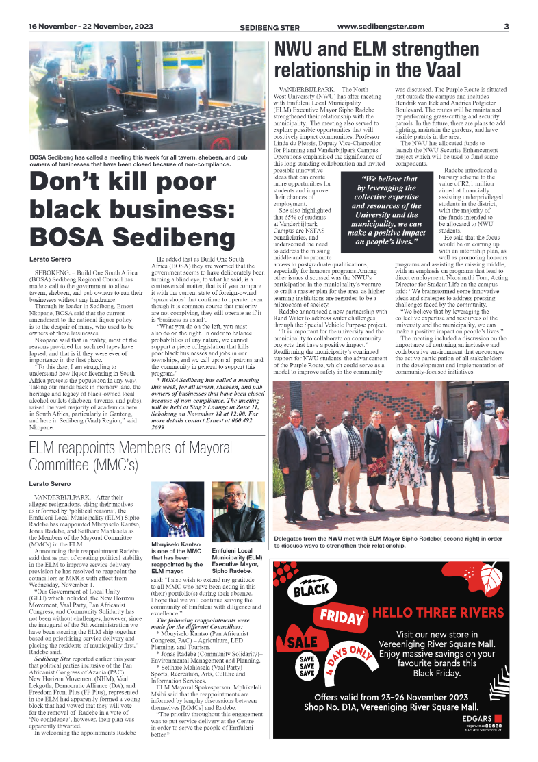 Sedibeng ster 16 November – 22 November, 2023 page 3