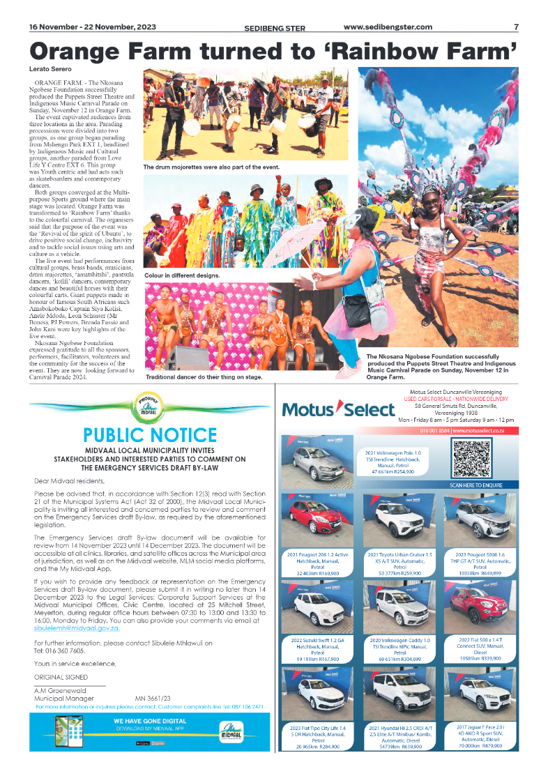 Sedibeng ster 16 November – 22 November, 2023 page 7