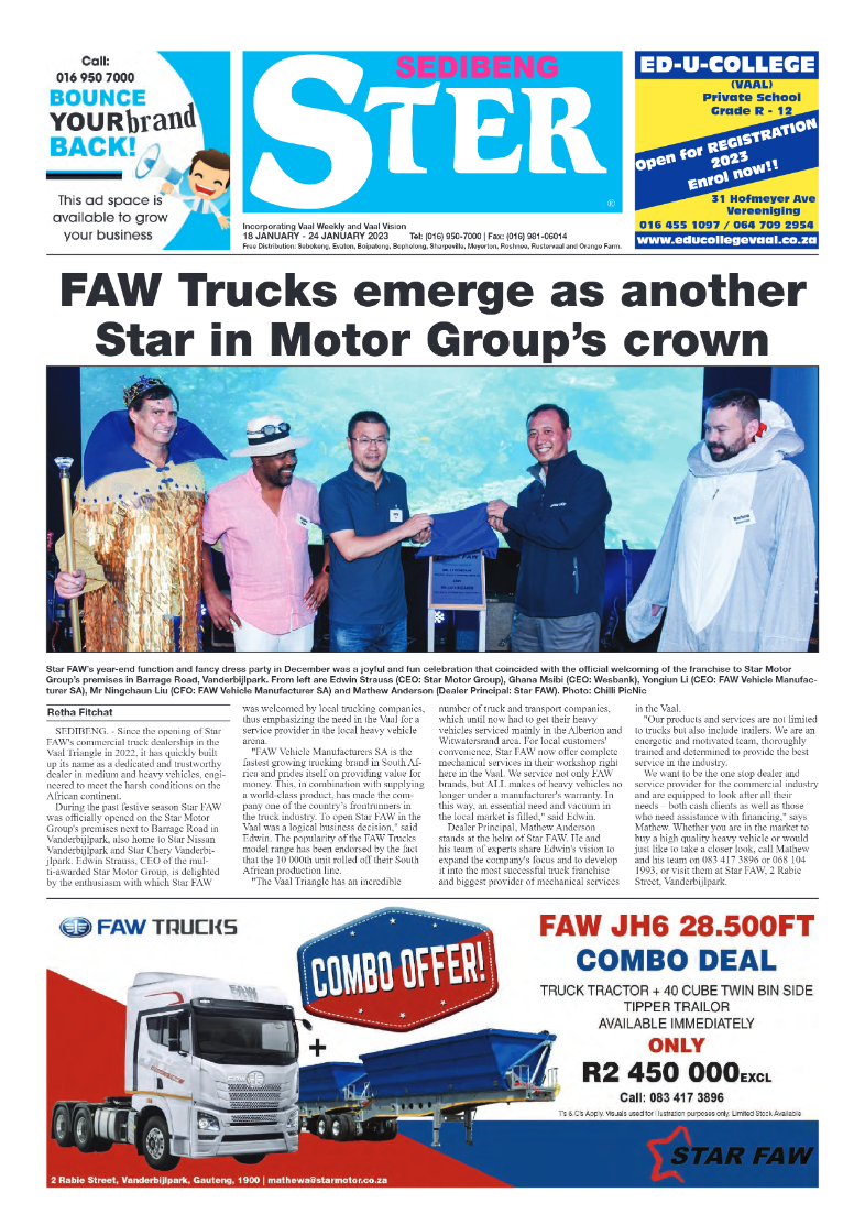 Sedibeng Ster 18 January – 24 January 2023 page 1