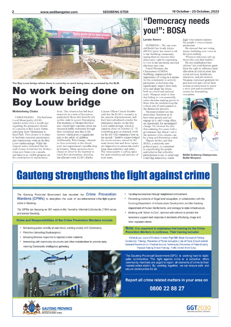 Sedibeng ster 19 October – 25 October, 2023 page 2