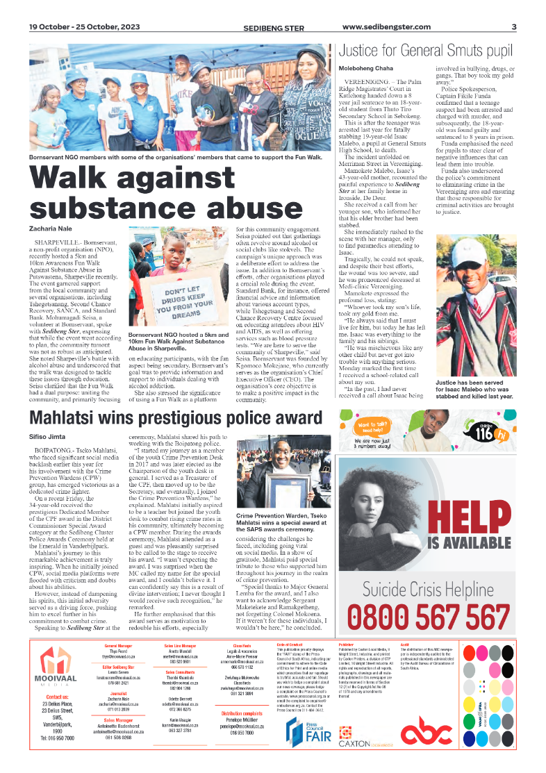 Sedibeng ster 19 October – 25 October, 2023 page 3