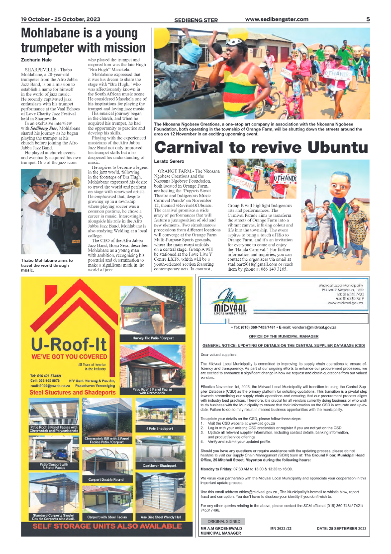 Sedibeng ster 19 October – 25 October, 2023 page 5