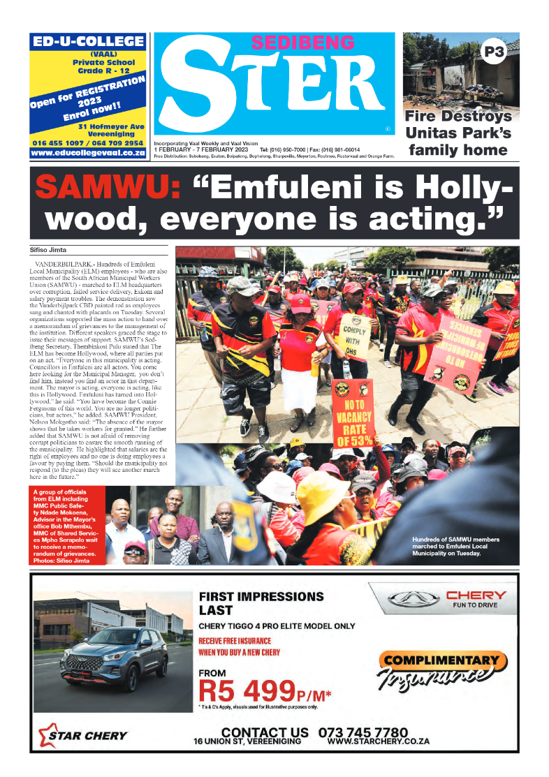 Sedibeng ster 1 February – 7 February 2023 page 1