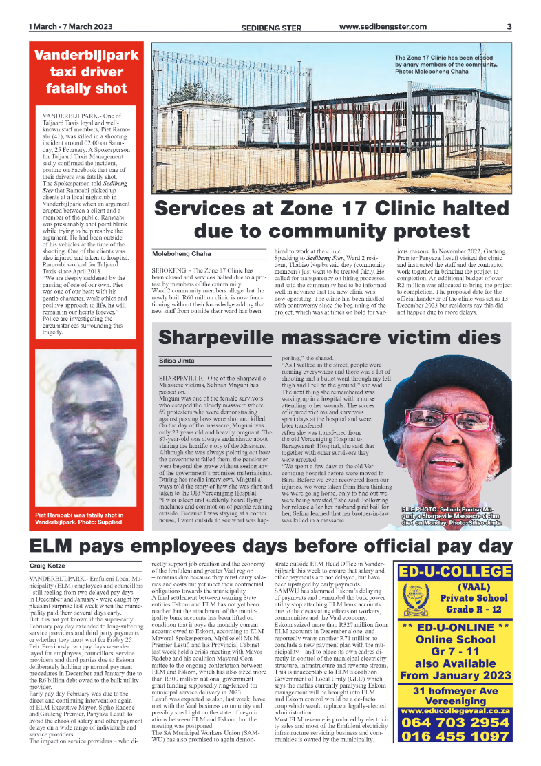 Sedibeng ster 1 March – 7 March 2023 page 3