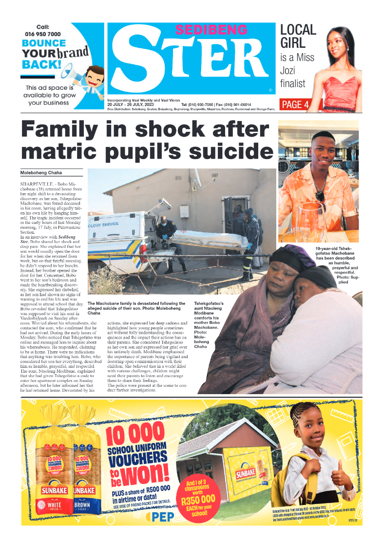 Sedibeng ster 20 July – 26 July, 2023 page 1