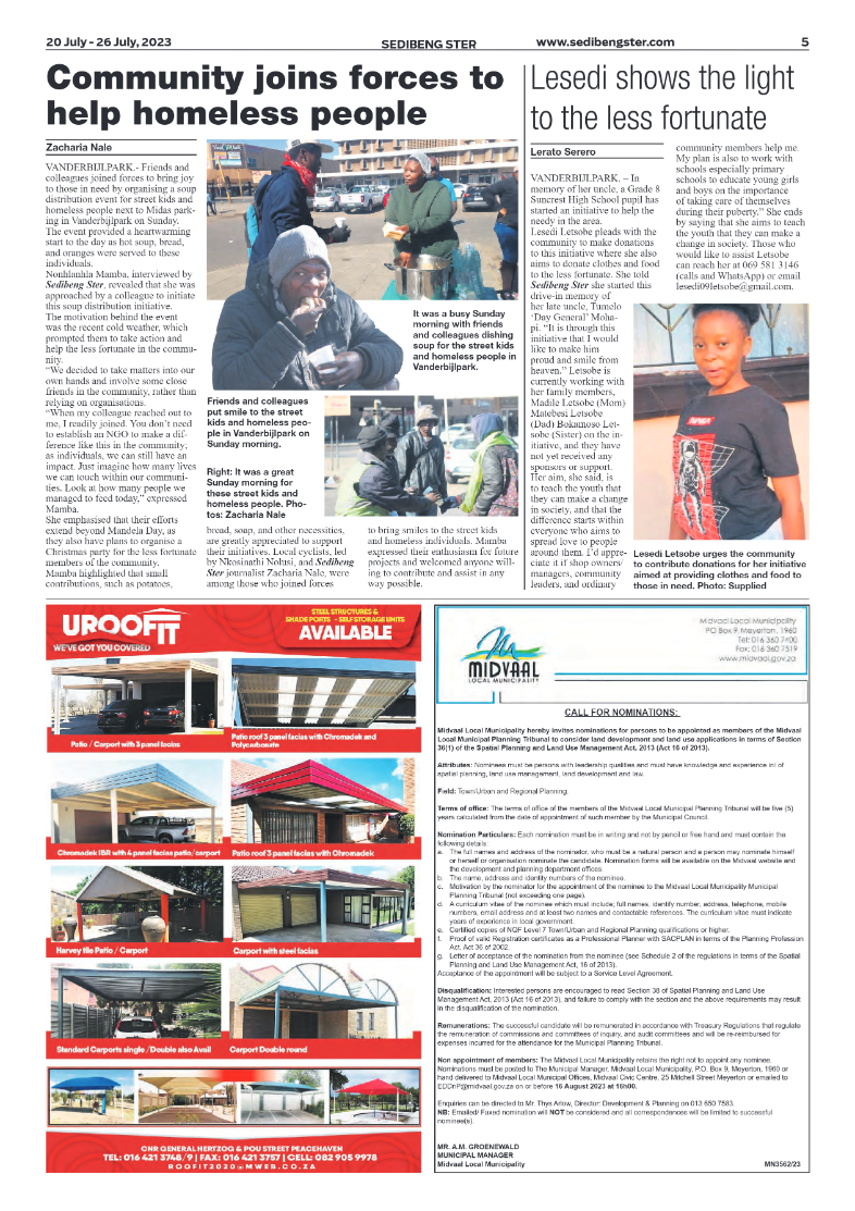 Sedibeng ster 20 July – 26 July, 2023 page 5