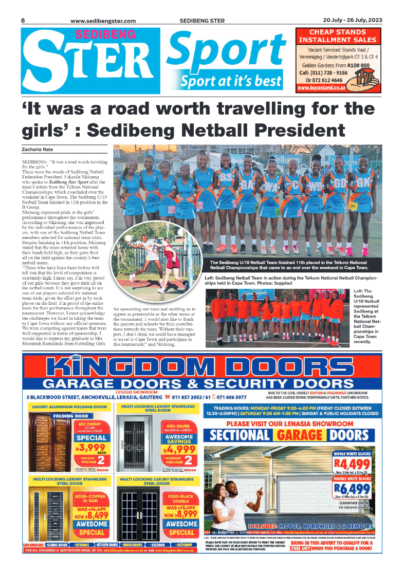 Sedibeng ster 20 July – 26 July, 2023 page 8