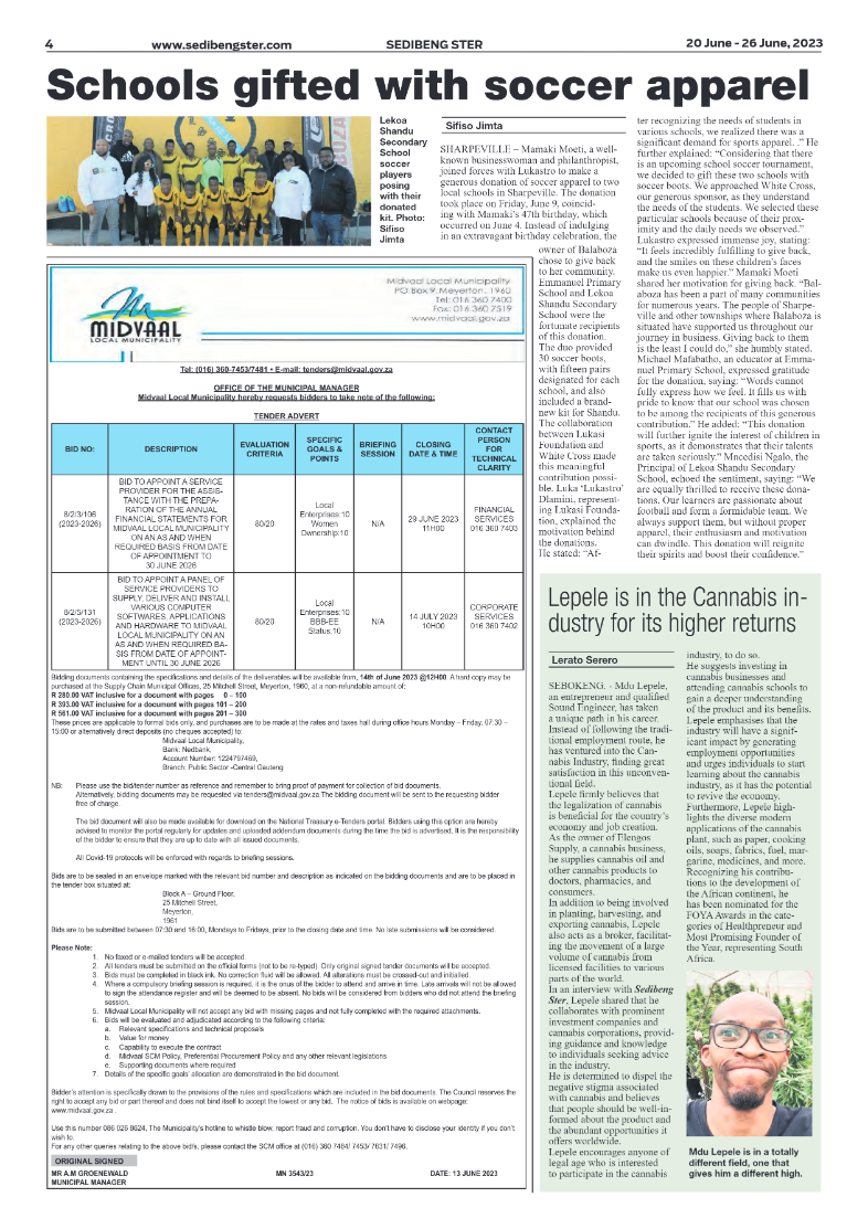 Sedibeng ster 20 June – 26 June, 2023 page 4