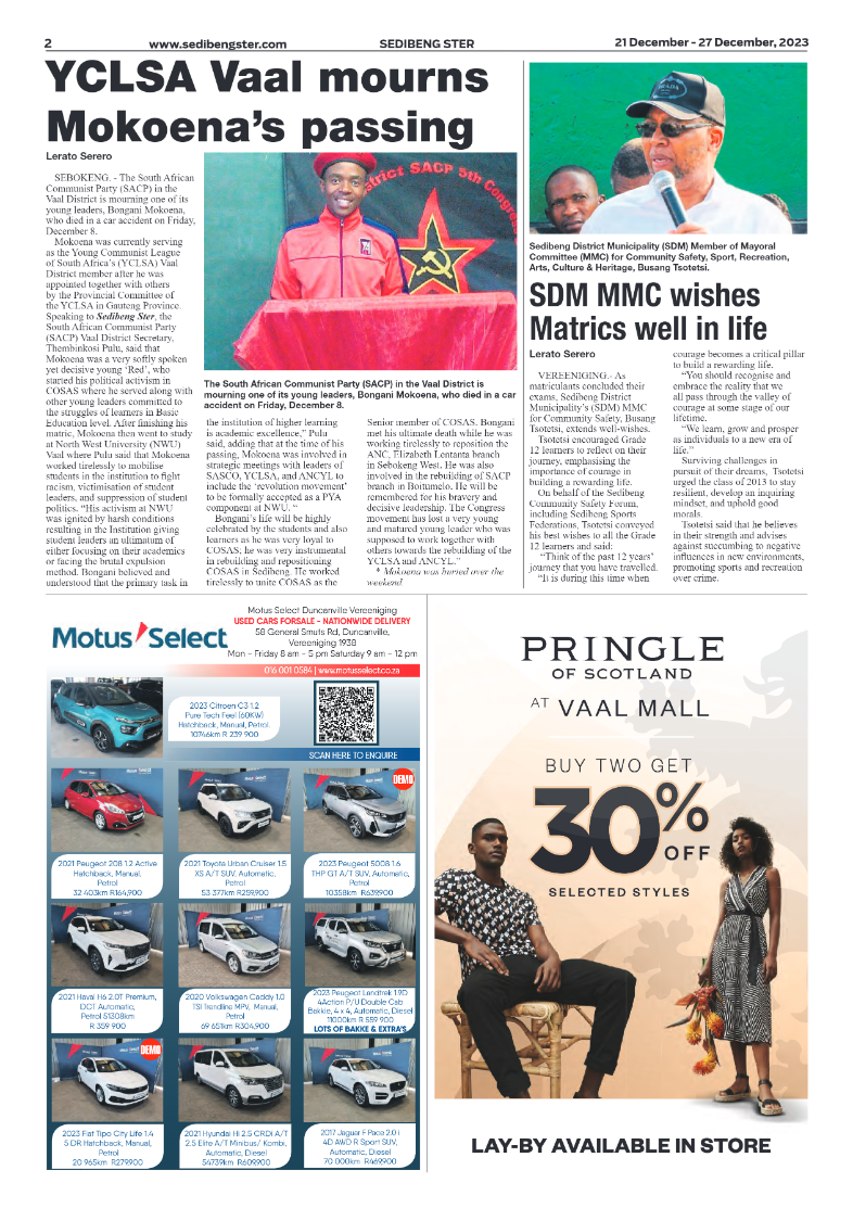 Sedibeng ster 21 December – 27 December, 2023 page 2