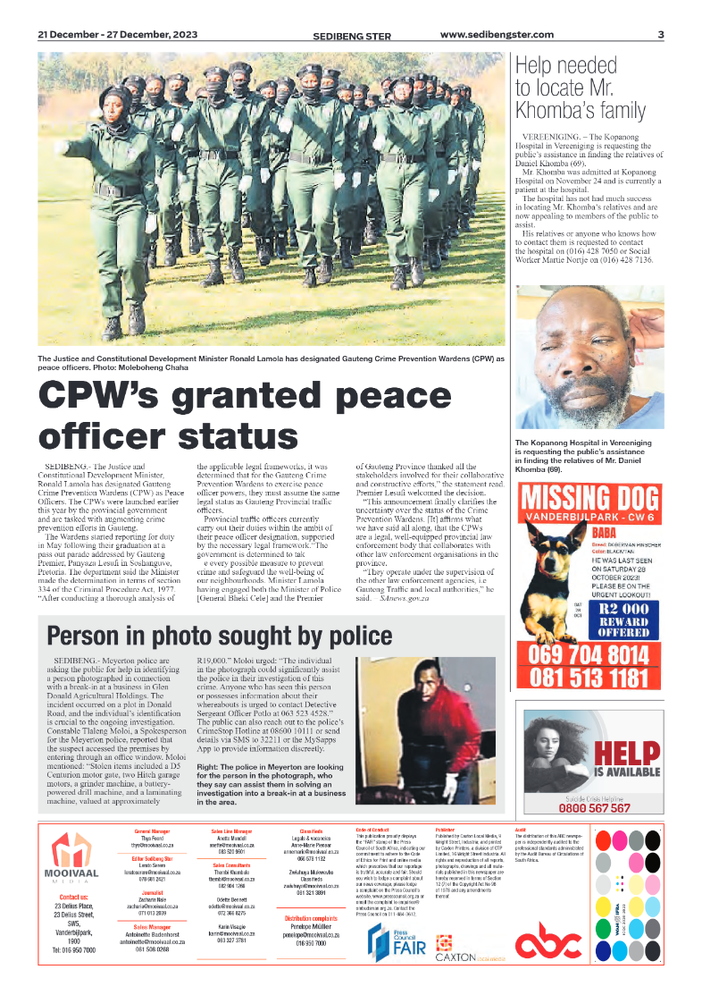 Sedibeng ster 21 December – 27 December, 2023 page 3