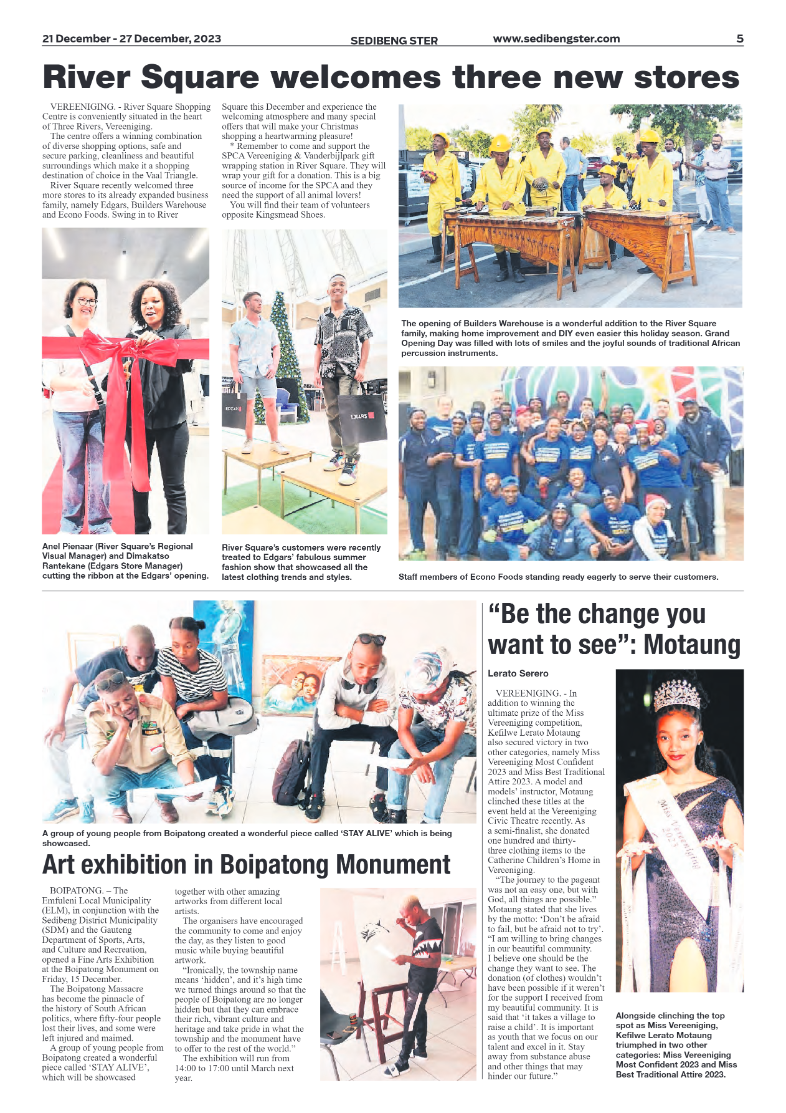 Sedibeng ster 21 December – 27 December, 2023 page 5